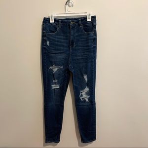 American Eagle dark wash ripped jeans